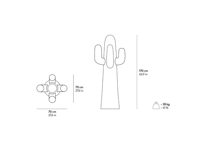Gufram Cactus Gammablue Gufram