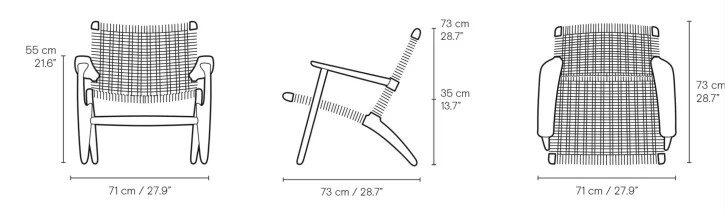 Carl Hansen & Son CH25, Lounge Chair Carl Hansen & Son